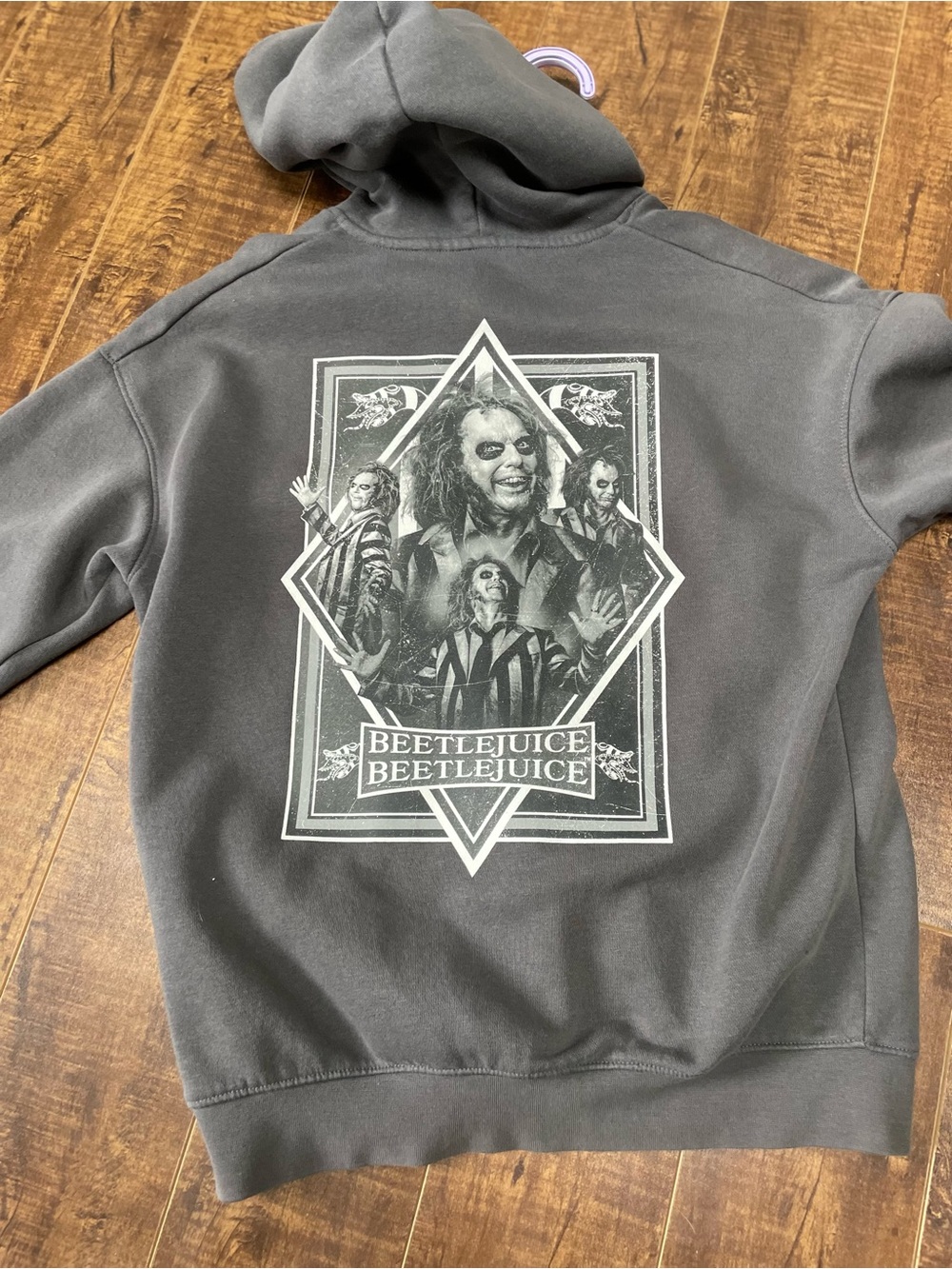 H&M Gray Beetlejuice Graphic Hoodie
